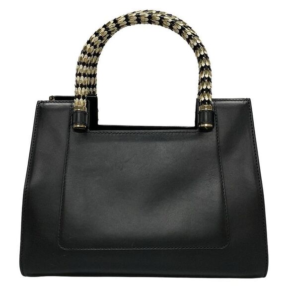 Bvlgari Tote Bag Serpenti Scalier Black X Light Brown X Multi Mini Bag Leopard - Picture 3 of 16